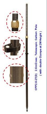 Siyah CPP 2M-2T 2m GPS Karbon Fiber Kutup